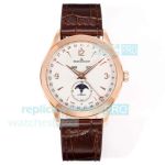 Swiss Replica Jaeger-LeCoultre Master Rose Gold Calendar 39mm Moon Phase Watch 